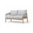 Coussin gris / structure en bois naturel