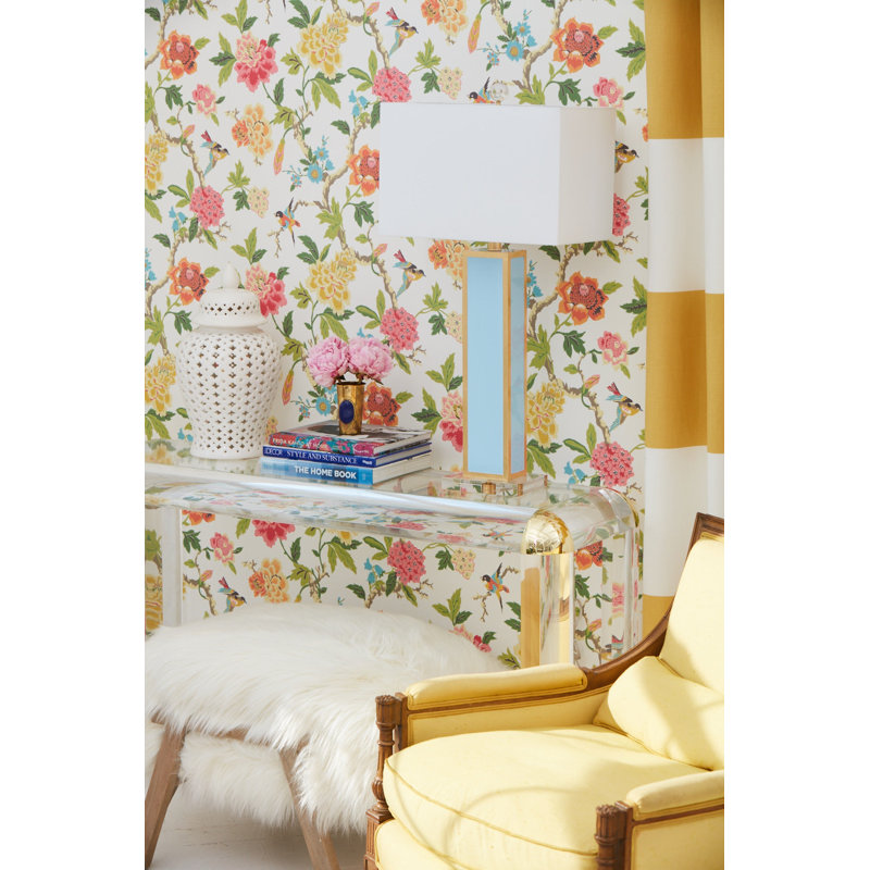 Blair Table Lamp, Light Blue/Gold Leaf 