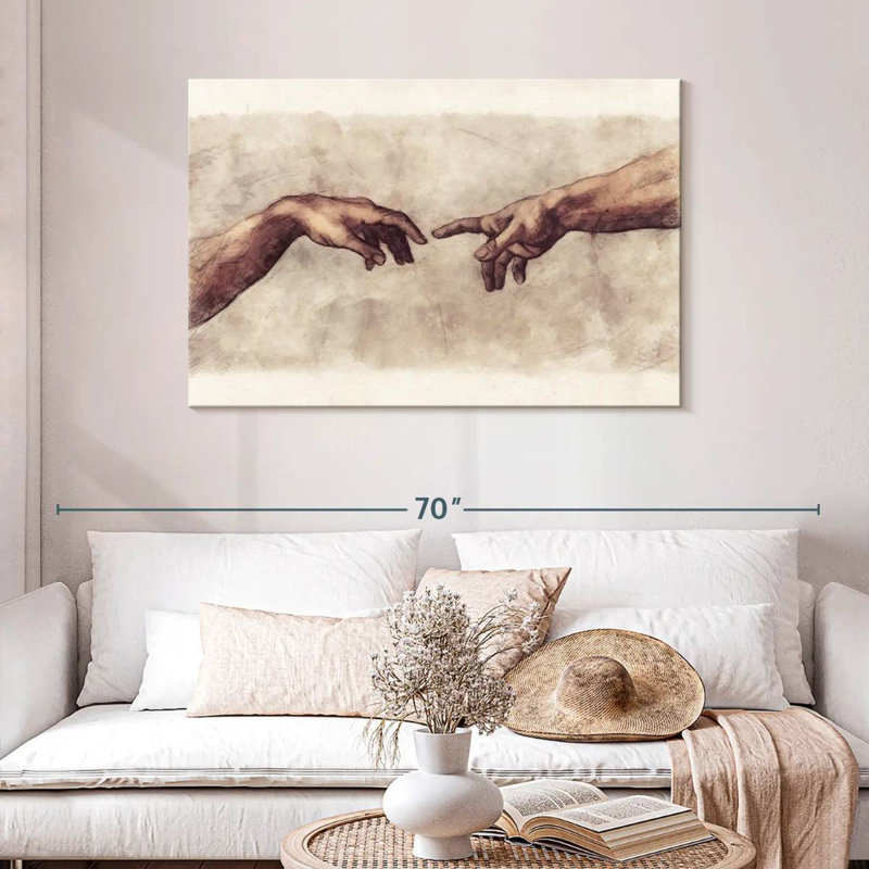 Leisha Angels Touching Fingers, 30" H x 45" W