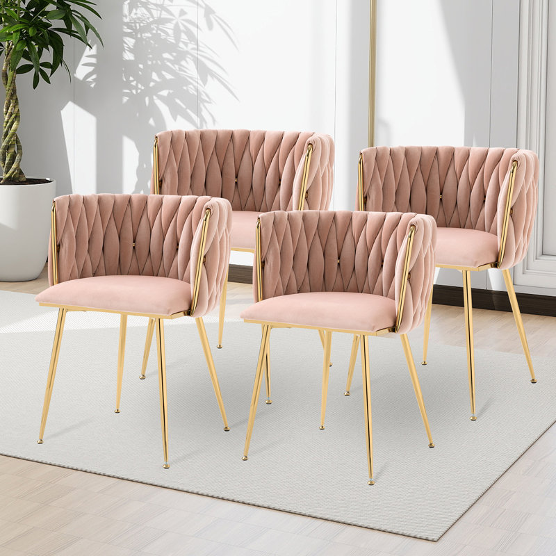 Chaise de salle à manger, Rose, 4
