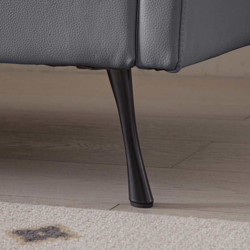 Canapé modulaire 4 places avec repose-pieds Labori, Polyester 100 % gris foncé