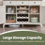 Buffet Farmhouse avec tablettes réglables et 2 tiroirs pour la cuisine	-1677822778