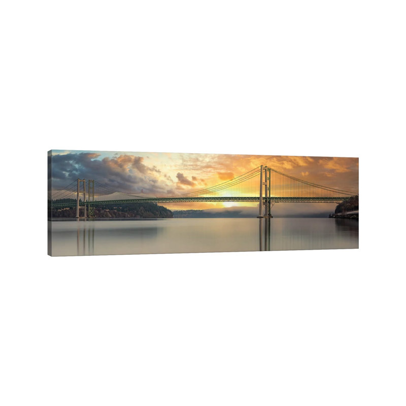 Narrows Bridge by Louis Ruth - Wrapped Canvas Panoramic Painting, 30.48 cm H x 91.44 cm W x 3.175 cm D