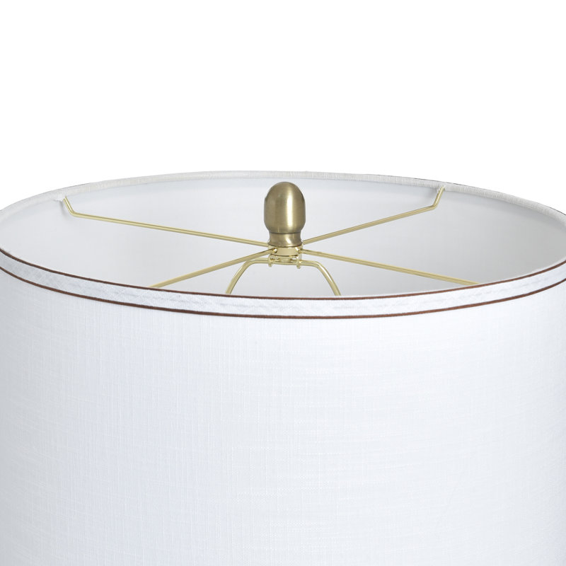 Art Glass Table Lamp - White Shade
