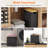 Toilet Paper Storage, Bamboo Toilet Paper Basket With Lid And Handle, Free Standing Toilet Paper Holder Stand, Bathroom Organizer Cabinet Container Accessories-689221797-689221794
