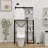 Over The Toilet Storage Cabinet, Bathroom Shelves Over Toilet With Sliding Barn Door,Adjustable Shelves And Side Storage Rack-White