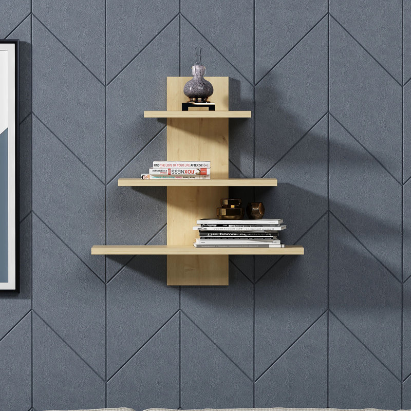 Conayr 3 Piece Floating Shelf, Oak