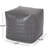 Faux Leather Suqare Pouf-813939913