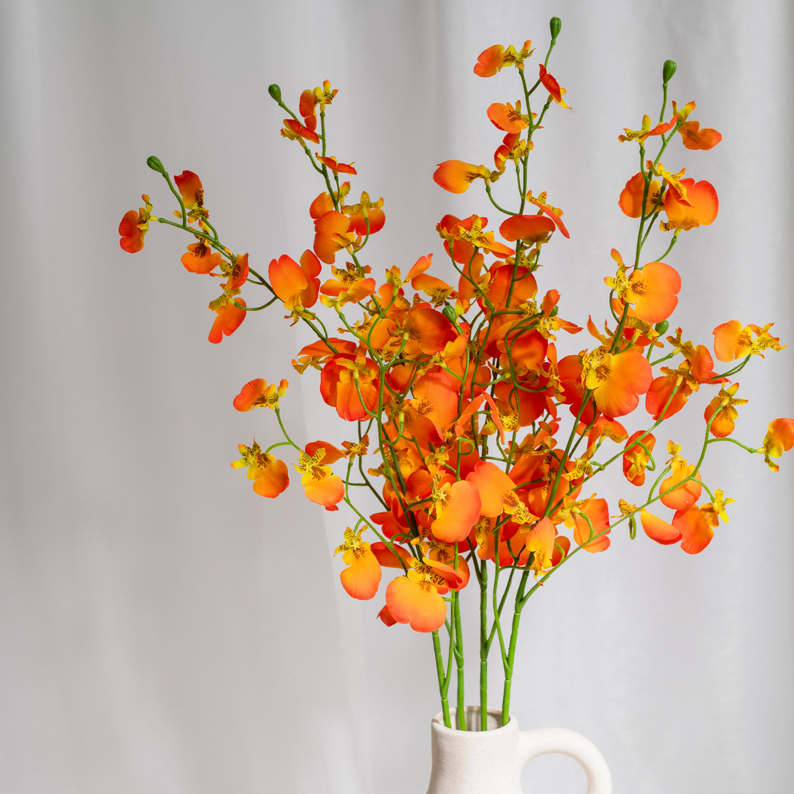 Audet Cherry Blossom Stems, Orange, 31.69" x 4"