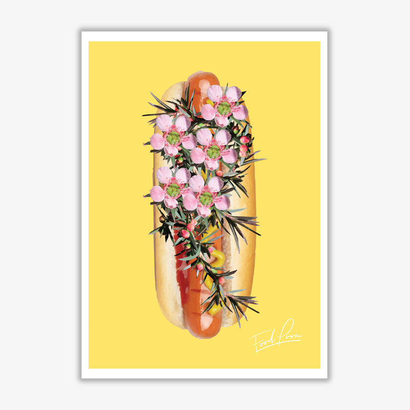 Hot Dog Food Porn - Painting, No Frame, 85 cm H x 60 cm W x 1 cm D