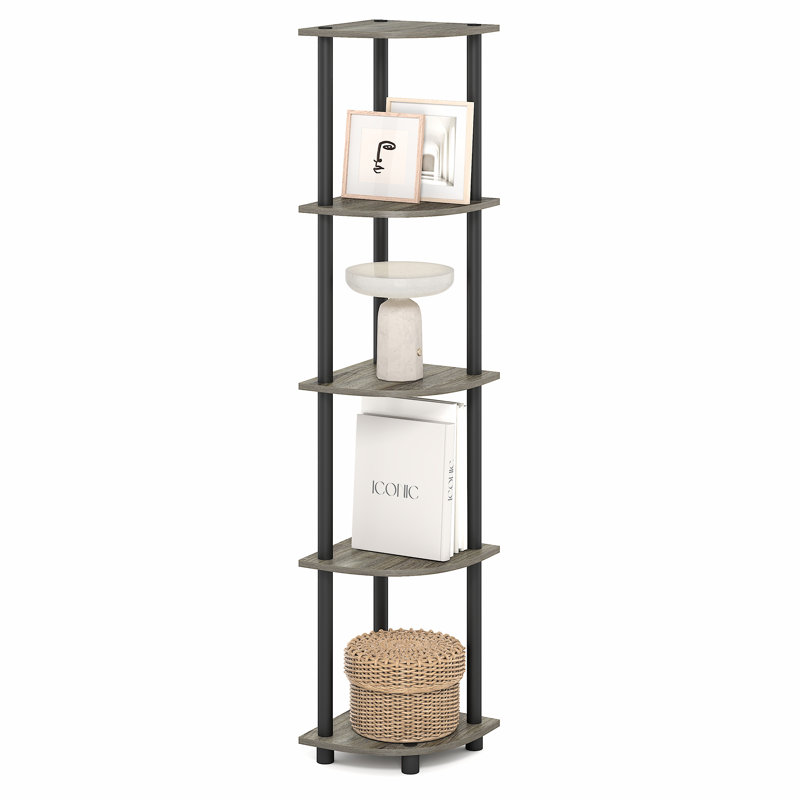 Turn-N-Tube 29.46cm W Manufactured Wood Shelving Unit, Grey Oak/Black