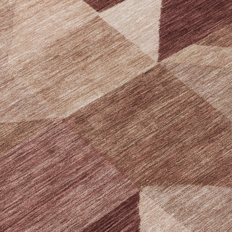 Machine Washable Indoor/Outdoor Jourdan ACN2373 Geometric Rug, Round 8'