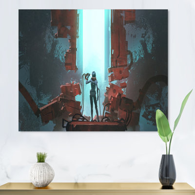 «Video Game Woman Finding Her Path», reproduction sur toile