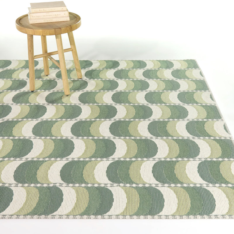 Tapis intérieur / extérieur vert Lycia, 7'10" x 10', Green