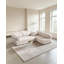 Canapé modulaire en L velours crème-1134157003