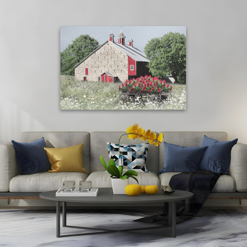 Beauté d'été - photographie contemporaine d'art de grange à la ferme, H 40 po x l 60 po