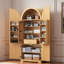 Grand garde-manger arqué avec 8 tablettes de porte, 3 tablettes réglables et un tiroir caché-1446682968