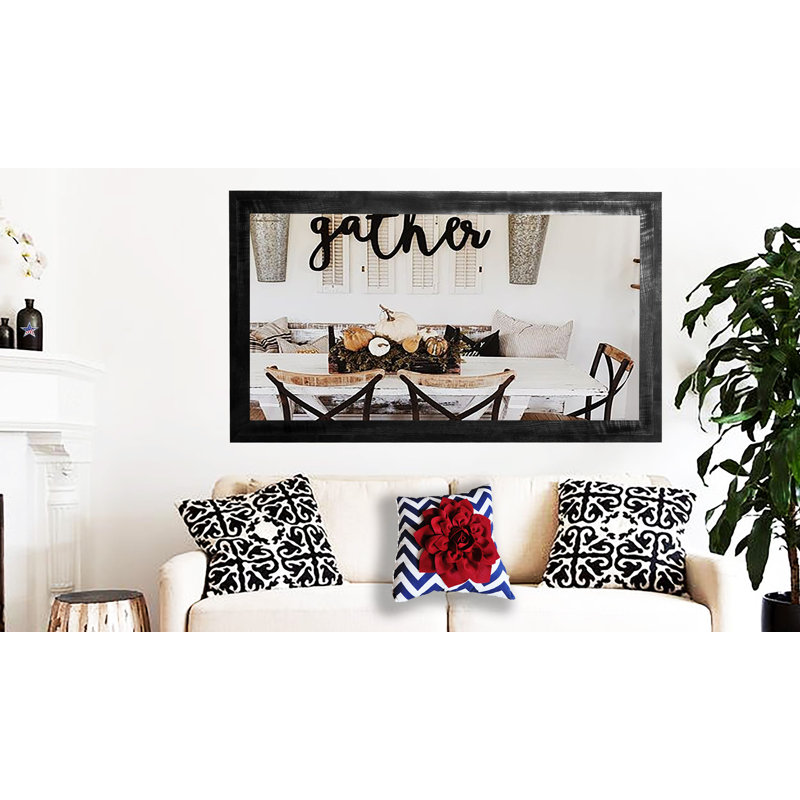 Dube Wood Flat Wall Mirror, 30" H x 73.5" W
