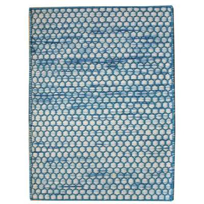Geometric Area Rug in Blue