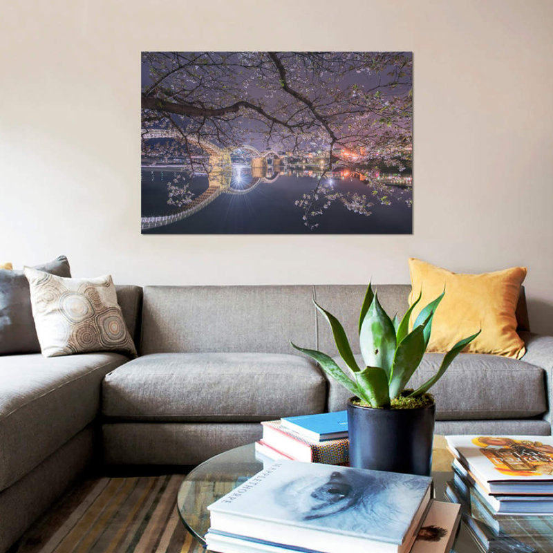 «Spring in Japon VI», reproduction de photo sur toile, H 18 po x l 26 po x P 1,5 po, Pas de tapis, Toile tendue