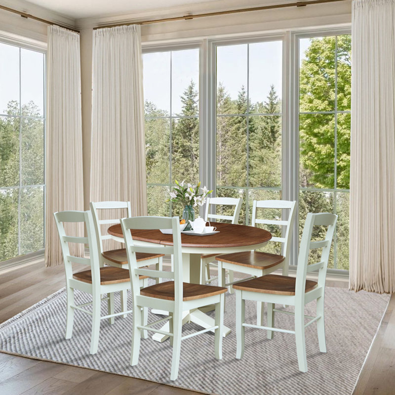 Ashland Extendable Dining Table, 7, Shell