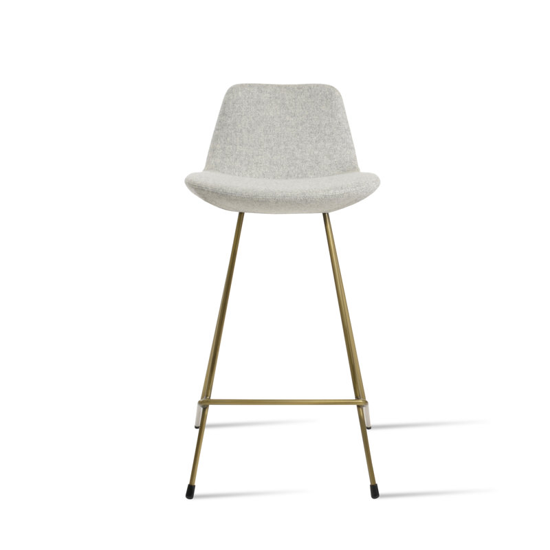 Pera Cattelan Bar Stool, Silver Wool