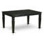 L'ensemble de salle à manger 5 pièces comprend une table de salle à manger rectangulaire avec feuille papillon et 4 chaises rembourrées en similicuir haricot cuit au four, noir-733218472-733218473-796693293