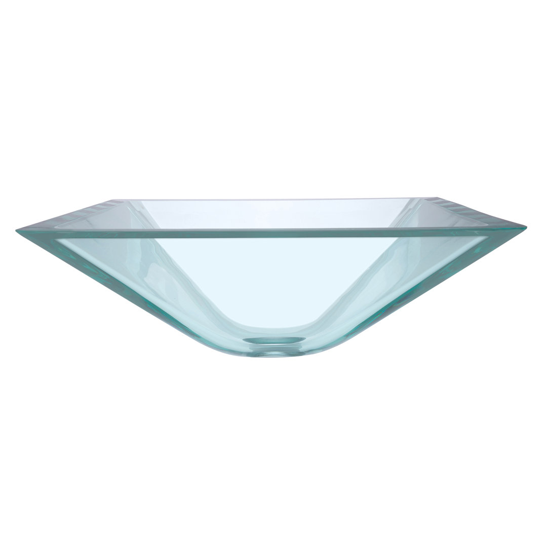Square Glass Square Vessel Bathroom Sink Kraus