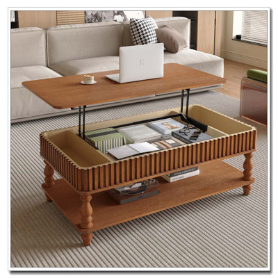 Table basse à plateau relevable 47,24 po avec rangement