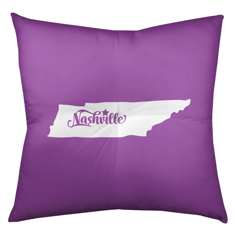 Coussin de sol touffeté nevada, 26 po x 26 po, Violet, Nashville