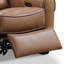 Canapé inclinable en cuir véritable à accoudoirs arrondis 85,5 po Bennith