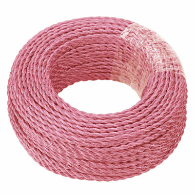 Ortonville 2Core Twisted Vintage Coloured 0.75Mm Braided Fabric Flexible Electrical UK Lighting Wire Cord / Cable
