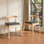 Ensemble de 2 chaises de salle à manger de style Mid-Century avec structure solide et siège tissé à la main-456908292-456908295