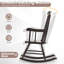 Chaise berçante d'extérieur en bois massif Joffe-87375617
