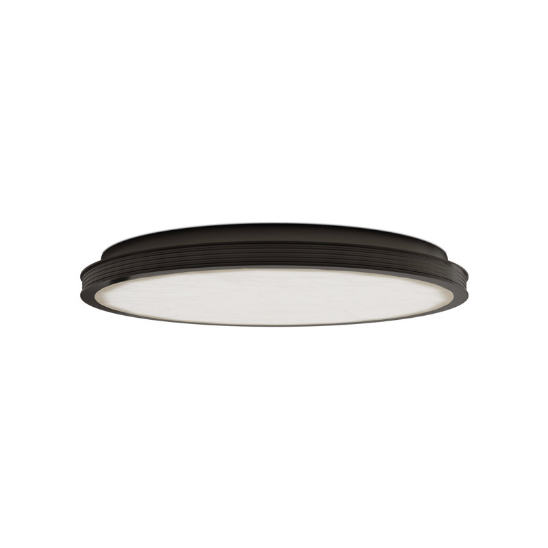 Aydan 1 - Light LED Flush Mount, 2.5" H x 23.5" W x 23.5" D, Polished Antique Brass, 47.5 W
