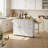 Sayre 59.4" W Manufactured Wood Rolling Kitchen Cart with Drop Leaf -106908387