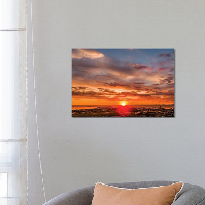 Sunset, Reykjavik, Iceland - Wrapped Canvas Print