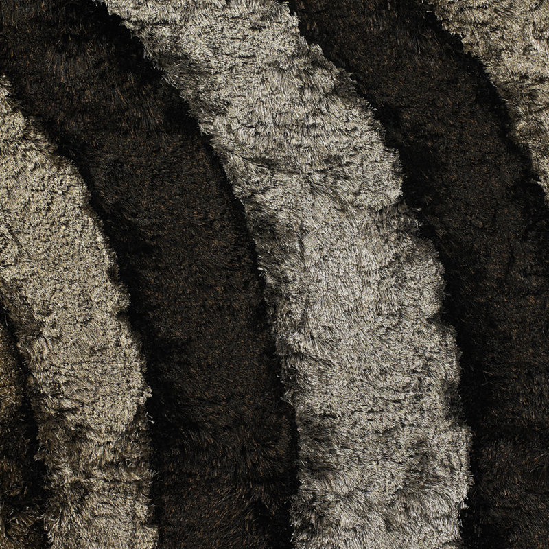 Flemish Hand Loomed Abstract Area Rug in Gray/Charcoal/Brown, Rectangle 5' x 7'6"