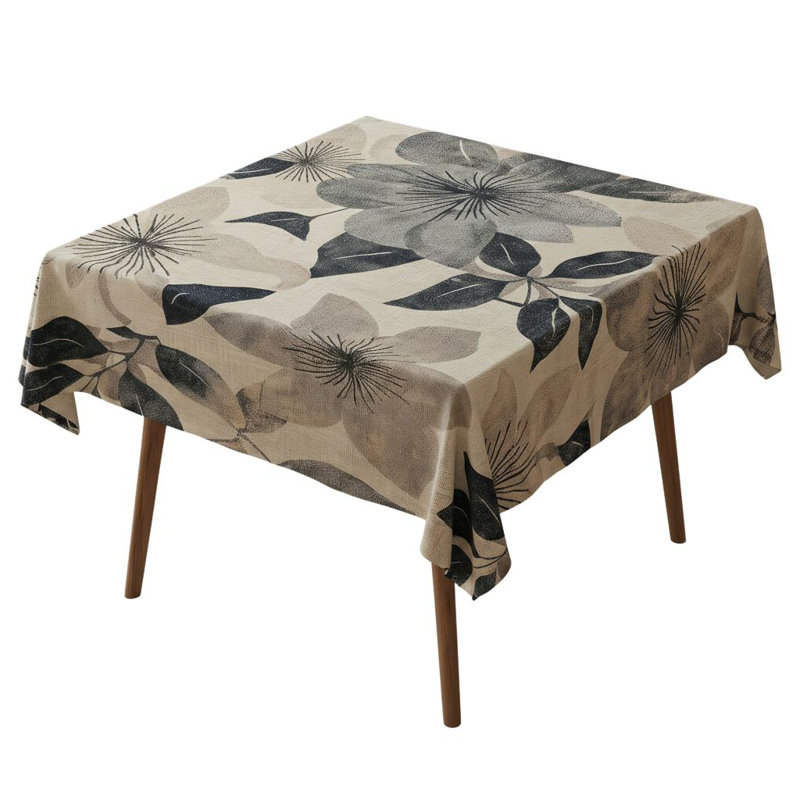 Premium Tablecloth (55 x 55 Inches), 50% Cotton & 50% Polyester, Washable & Ironable | Machine Wash Safe at 86°F, Tumble Dryer Safe | Elegant Design for Dining Room & Special Occasions, Easy Care & Durable