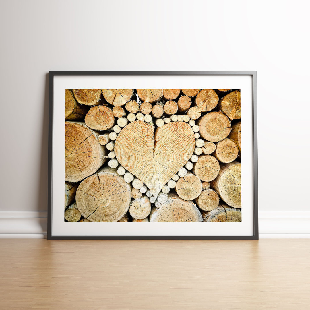 Wooden Heart by Vouvart - Picture Frame Photograph