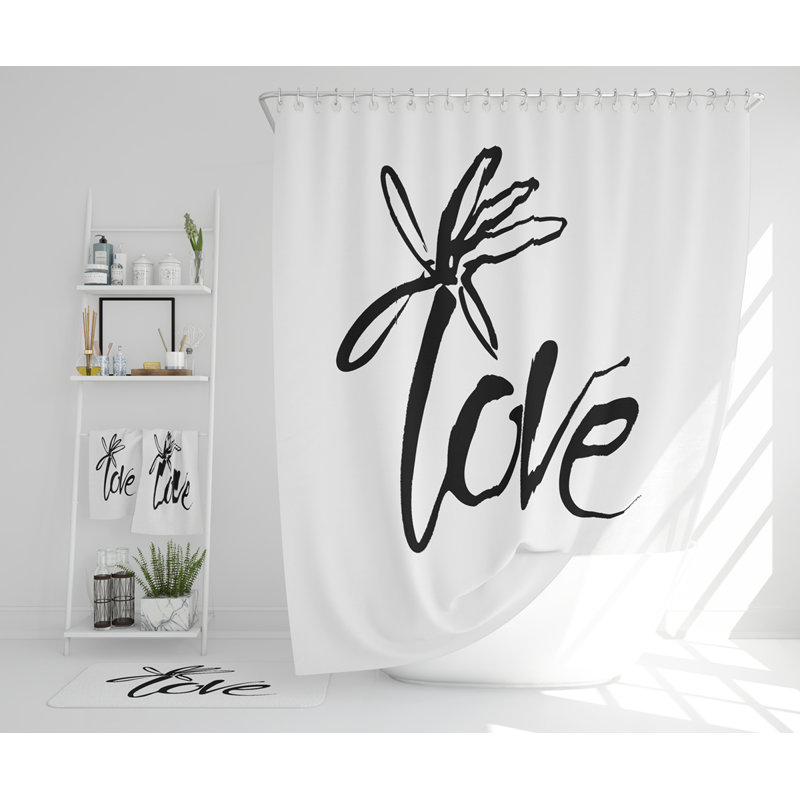 Nett Polyester Shower Curtain Set