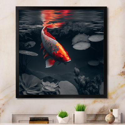 «Birchley Black and Red Tropical Fish II», reproduction sur toile