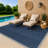 Border Navy/Ivory Easy-Care Jute-Style Indoor/Outdoor Flat Woven Area Rug-1753643963-1753643957