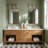 3-Light Polished Brass Vanity Light with Hammered Glass Shades, Dimmable, ETL Listed (20.87")