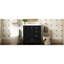 Meuble-lavabo de salle de bain de style moderne noir, fabrication en bois massif +, lavabo en céramique, 3 tiroirs et porte à fermeture en douceur pour superbe meuble-lavabo de 30 po, couleur