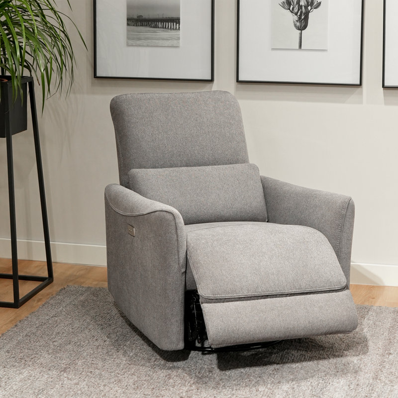 Fauteuil inclinable électrique pivotant rembourré Mikkel, Métal métal