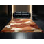 Tapis brun moelleux doux et moelleux à motif abstrait brun clair - Reliure brun clair-700031085