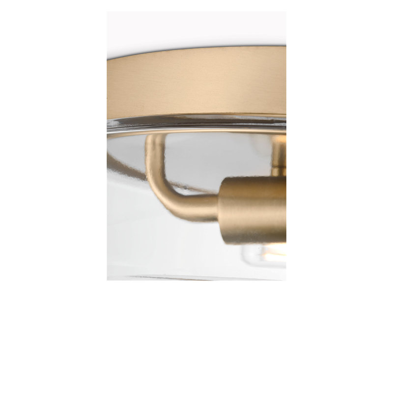 Rhett 12 Flush Mount, No, Satin Brass