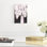 " White Flowers With Black Background " Painting Print