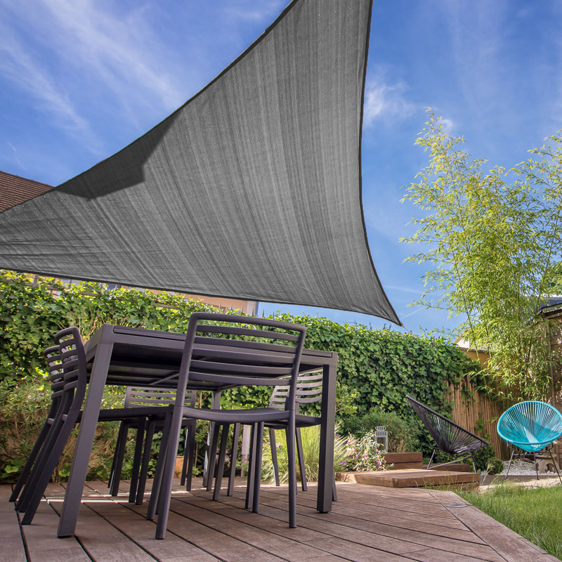 10' Triangle Shade Sail, Gray